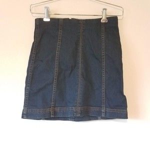 Free People Size 2 Mini Denim Jean Skirt